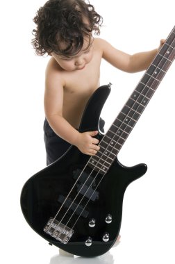 The young guitarist. clipart