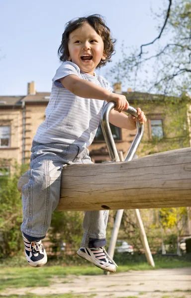 Little boy on a playground. — Stock Photo, Image