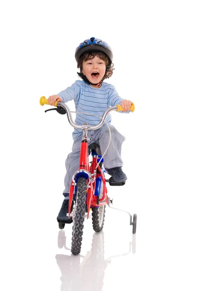 Mały rowerzysta. — Zdjęcie stockowe