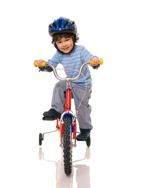 Malý motorkář. — Stock fotografie