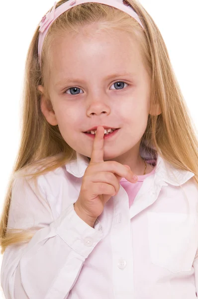 Gesture little girl. — Stock Photo, Image