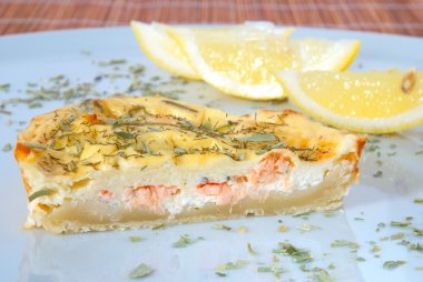 Salmon quiche clipart