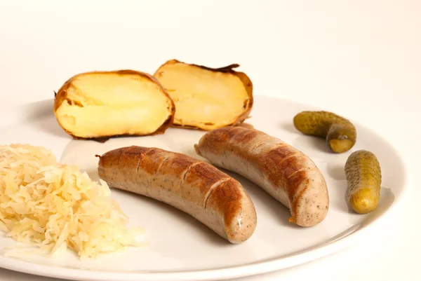 Salsicha bratwurst — Fotografia de Stock