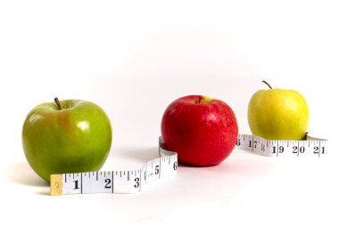 Apples and measuring band clipart