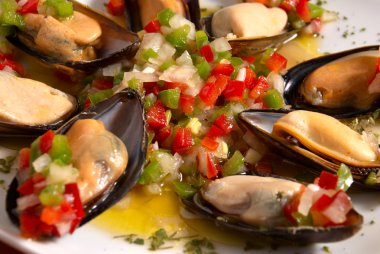 Mussel vinaigrette clipart