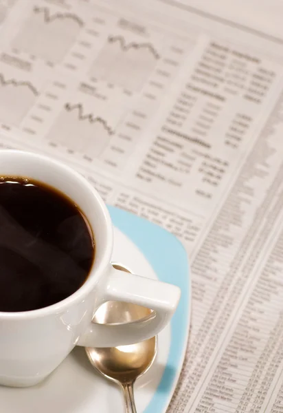 Financiële ochtendnieuws — Stockfoto