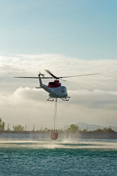 Fire brigade helicopter — Stock Photo, Image