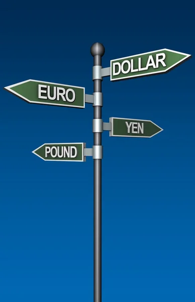 Znak drogowy curreny — Zdjęcie stockowe