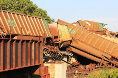 Train derailment near Silverlake, Kansas clipart