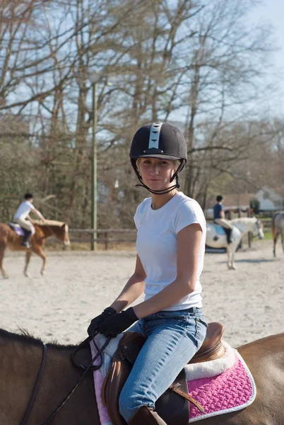 stock image Young Woman Equestrian Training