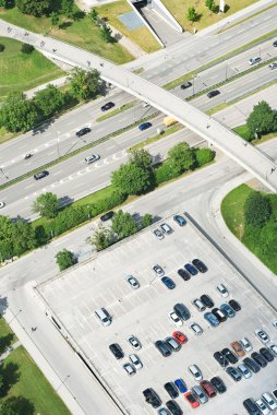 Aerial View of Highway clipart