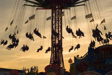 Old Fashion Carousel at Sunset clipart