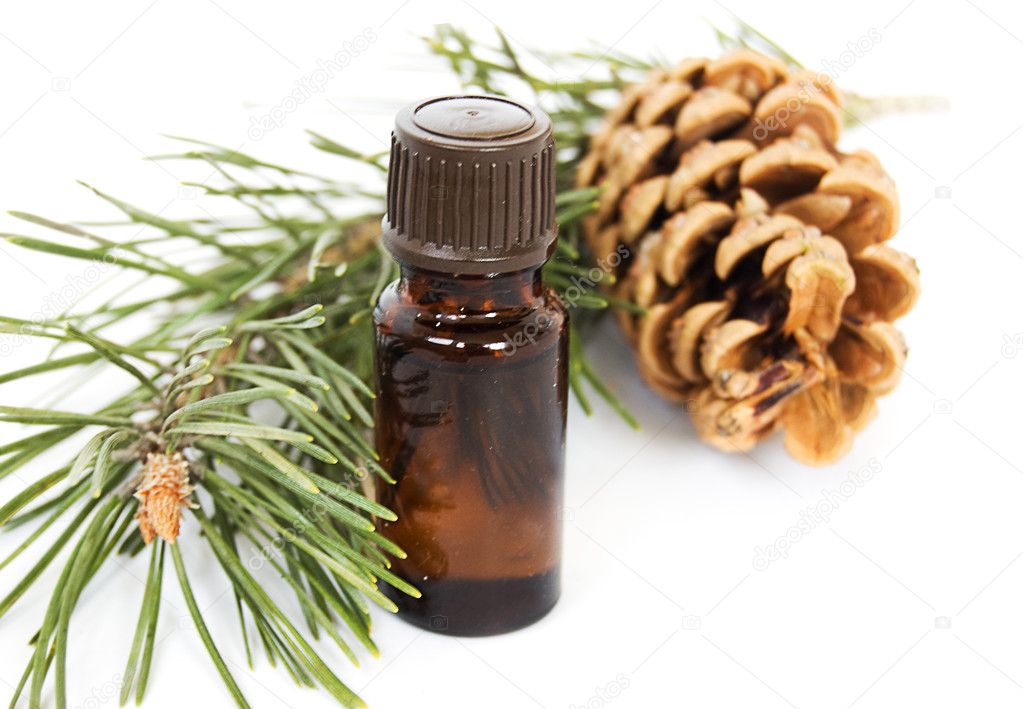 Bottle of fir tree oil