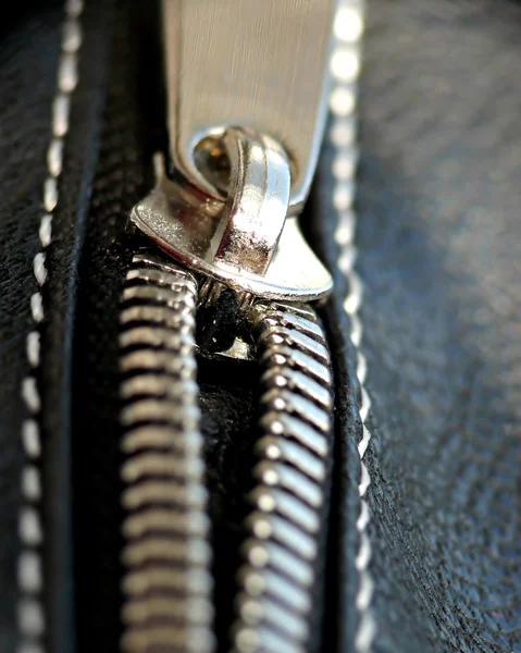 stock image Silver zipper