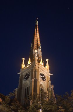 Night shoot of church clipart