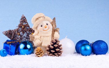 Blue christmas background clipart