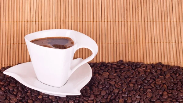 Fehér csésze kávé. — Stock Fotó
