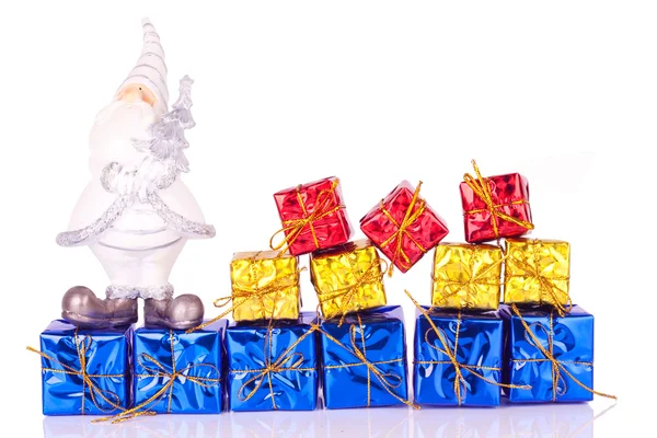 Santa and the presents — Stock Photo, Image