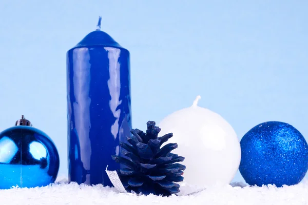 Weihnachtsdekoration - blau — Stockfoto