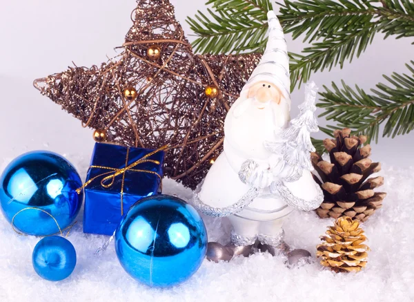 クリスマスの装飾 - ブルー — ストック写真