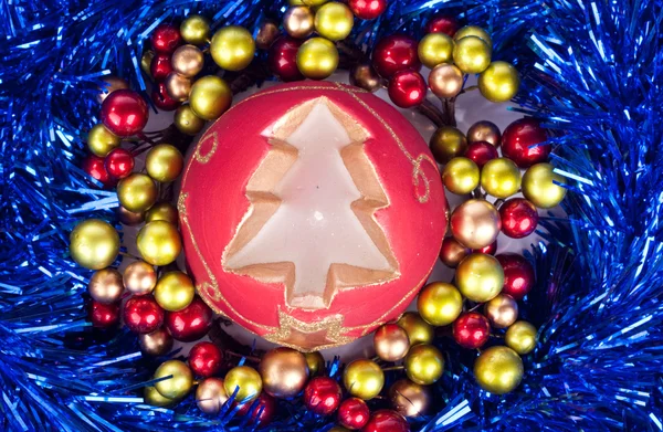 Vela roja de Navidad — Foto de Stock