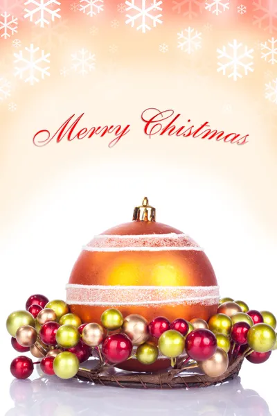 Red christmas background - card — Stock Photo, Image