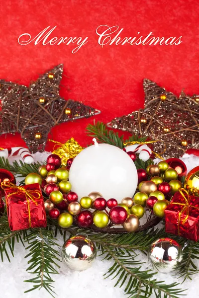 Röd jul dekoration — Stockfoto