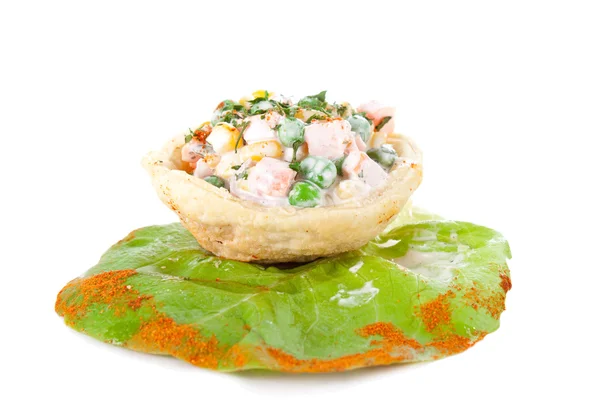 stock image One russian salad in tortilla