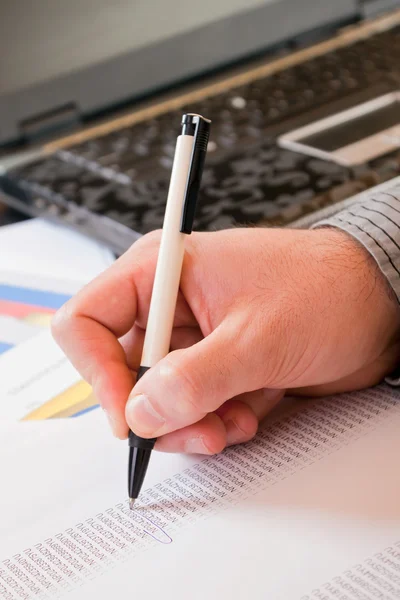 Close-up of business document — Stock Photo, Image