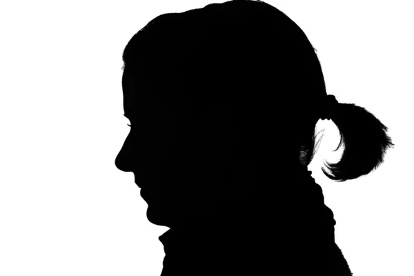 Silhouette eines Mädchens — Stockfoto