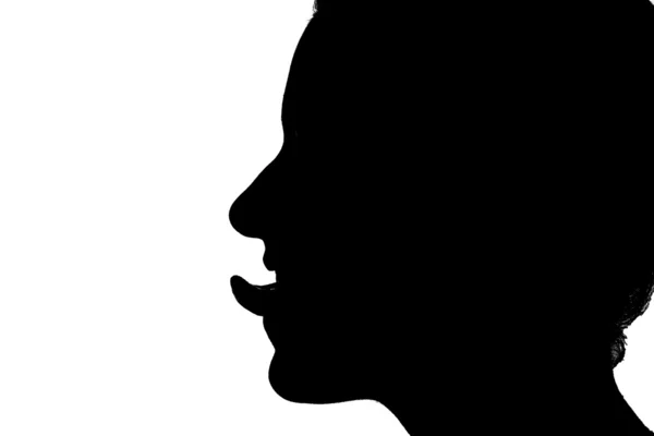 Kvinnans ansikte med tungan sticker ut — Stockfoto