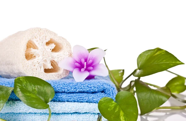 Asciugamani e candele — Foto Stock
