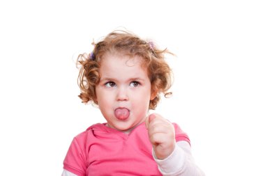 Girl sticking out tongue clipart