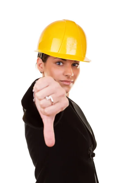 Arcitect with thumb down — Stock Photo, Image