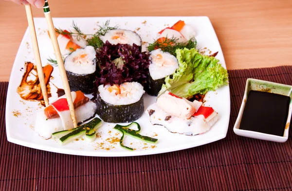 Sushi on table — Stok fotoğraf