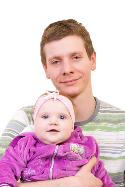 Pappa och baby dotter — Stockfoto