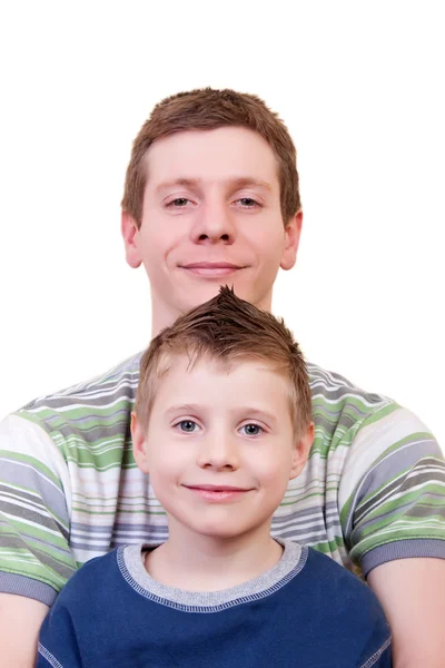 Lächelnder Vater und Sohn — Stockfoto