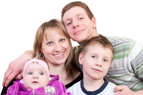 Usmívající se šťastná rodina — Stock fotografie