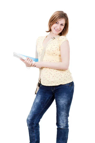 Young female student with books — Stock Photo, Image