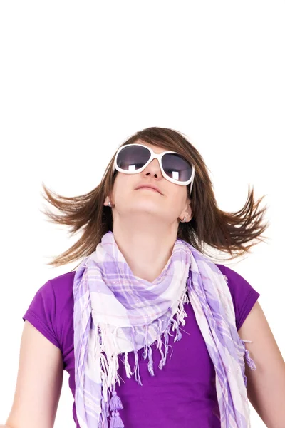 Portrait of a girl with cool hairstyle — Stock Photo, Image