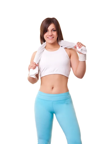 Mulher pronta para o exercício — Fotografia de Stock