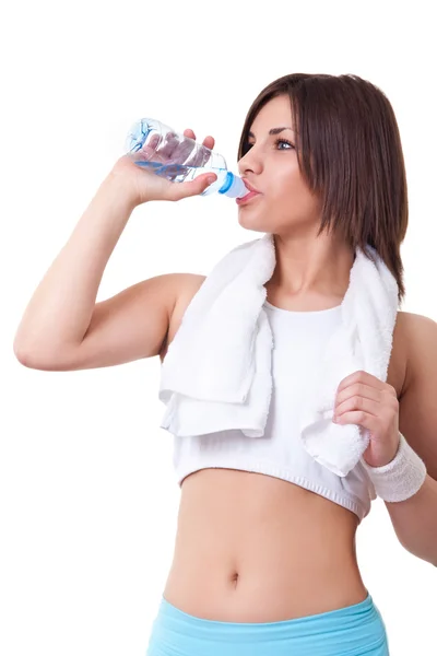 Chica beber agua — Foto de Stock