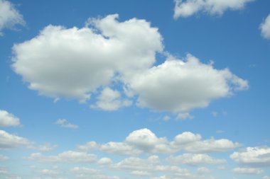 Clouds on blue sky. Background clipart