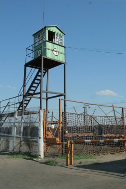 Observation tower at the prison clipart