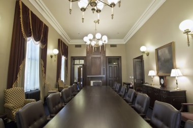 Historic Courtroom Conference Room clipart