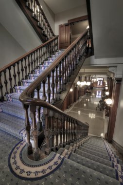 Old Staircase Into Hallway clipart