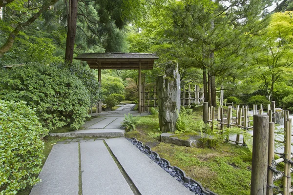 Japanska trädgårdsgång — Stockfoto