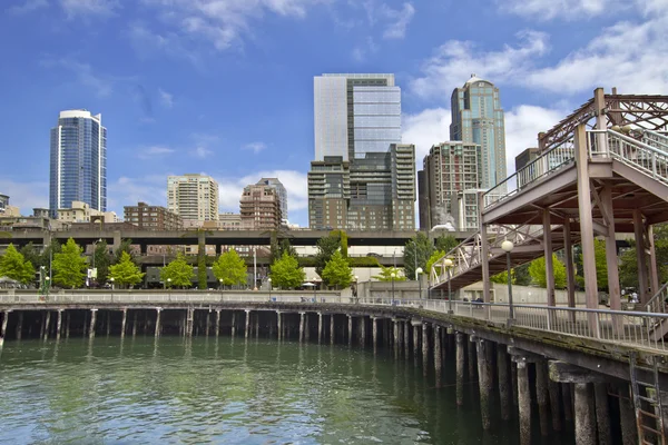 İskele Seattle manzarası — Stok fotoğraf