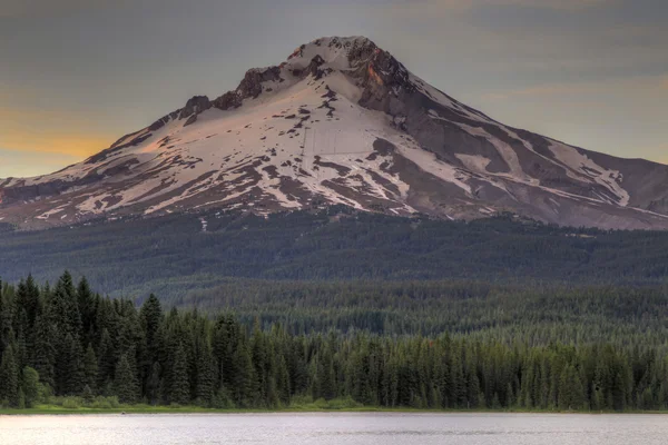 Mount hood in trillium lake — Stockfoto