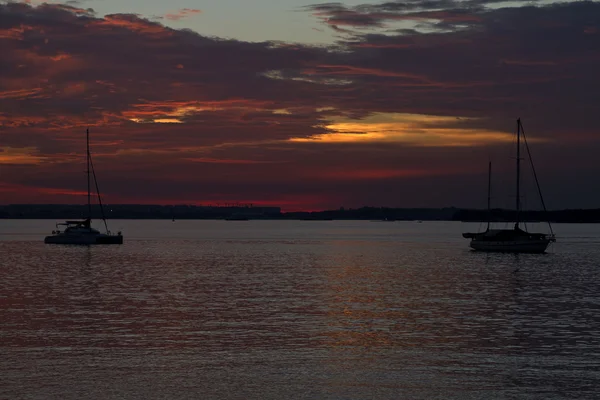 Zachód słońca nad morzem — Zdjęcie stockowe